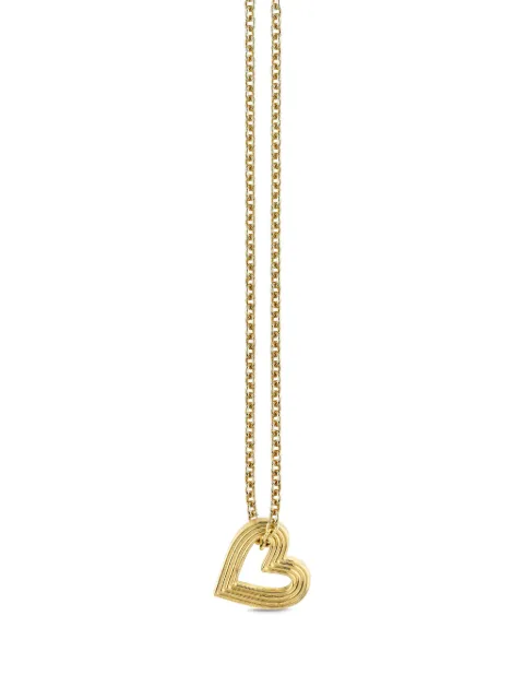 Sydney Evan 14CT yellow gold Fluted Heart necklace Gold CJP3468Y18XT