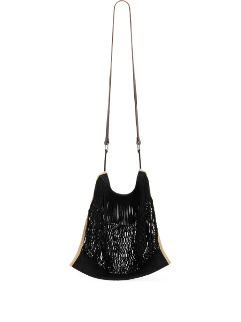 LEMAIRE large crossbody Filt net shopping bag Black BG0075LF1269