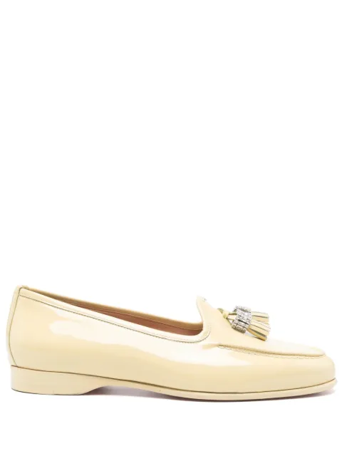 Santoni rhinestone-embellished loafers Yellow WUAN71067PS2NVHDL27