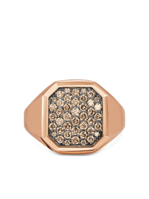 David Yurman 18K rose gold Streamline® signet ring Pink R35293M8RACD