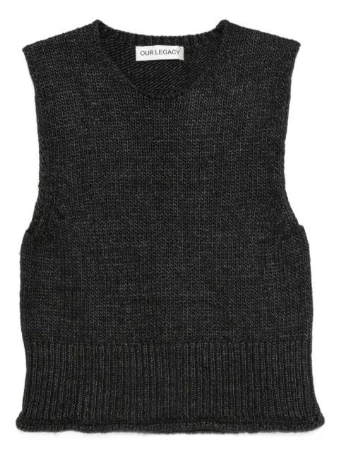 OUR LEGACY knitted vest Black M4253PR