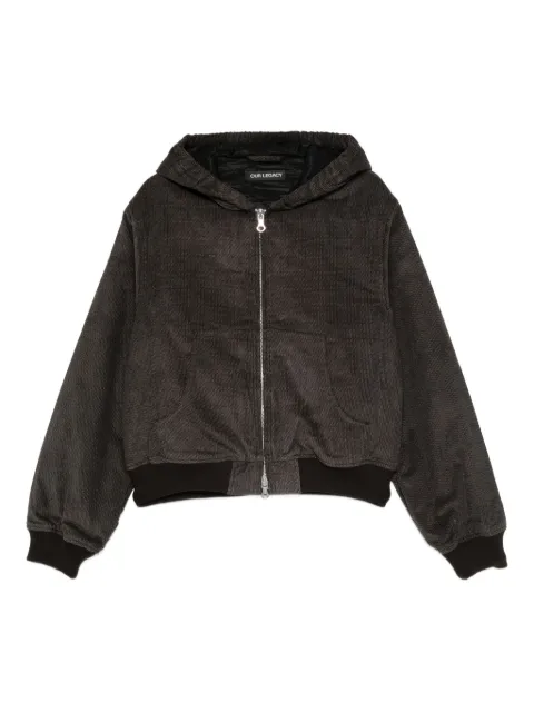 OUR LEGACY twill hooded jacket Brown M4251BD