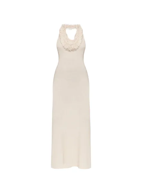 Aya Muse Wren halterneck maxi dress Neutrals AMPF2510