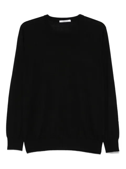 Kangra fine-knit T-shirt Black 700401