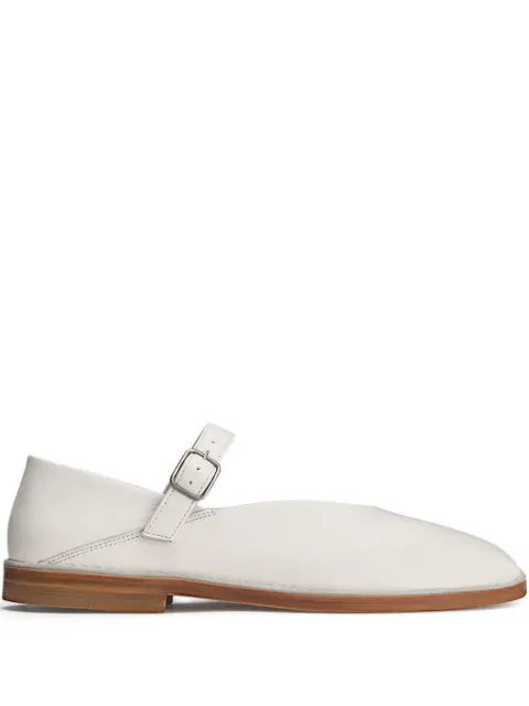 LEMAIRE leather ballerina shoes White FO0016LL0023