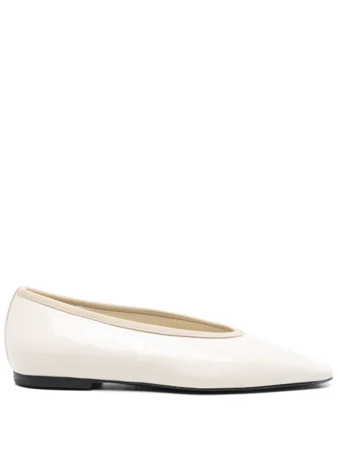 TOTEME crocodile-embossed ballet flats Neutrals 253WAS0218LE0153302