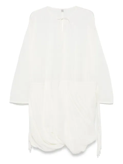 TOTEME drawstring-waist dress White 253WRD0190FB0370059