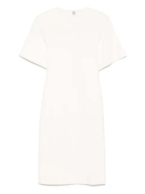 TOTEME fine-knit midi dress White 253WRD0232YA0187047