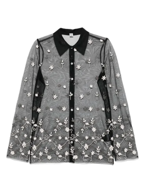 TOTEME floral-embroidered shirt Black 253WRT0514FB0431046