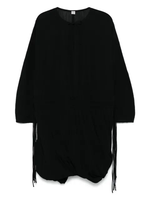 TOTEME drawstring-waist dress Black 253WRD0190FB0370001
