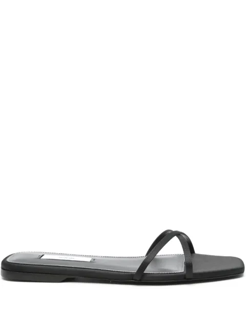 TOTEME satin crossover sandals Black 253WAS0242FB0401001