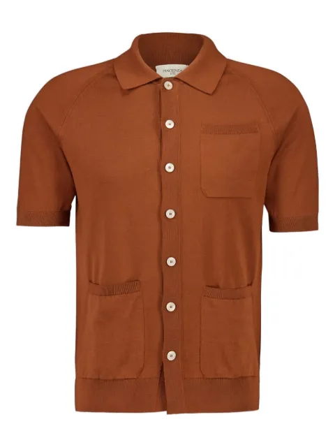 Piacenza Cashmere buttoned raglan-sleeve shirt Brown 10911COS85F
