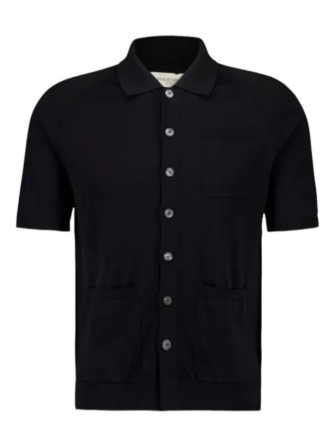 Piacenza Cashmere patch-pockets knitted shirt Black 10911COS85F