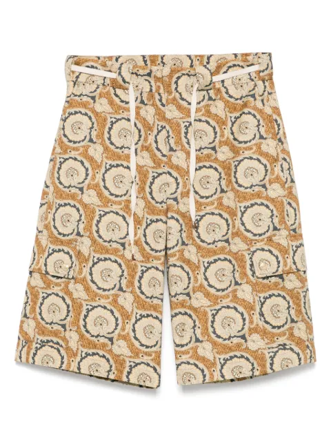 Drôle De Monsieur Le Short Workwear Paisley shorts Yellow GBS155CO189MS