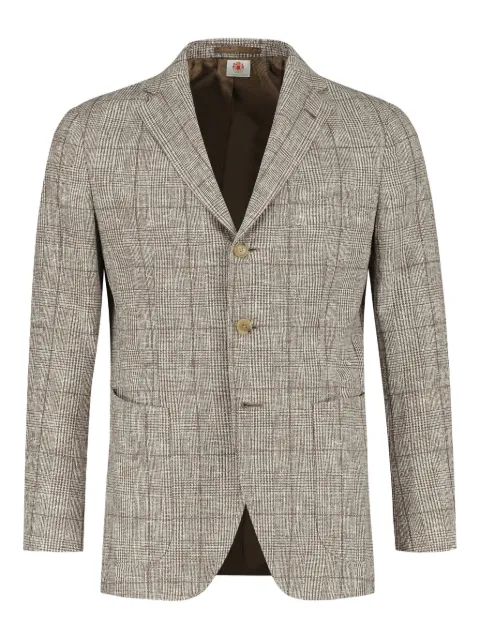Luigi Borrelli Prince of Wales check blazer Neutrals G25232DS
