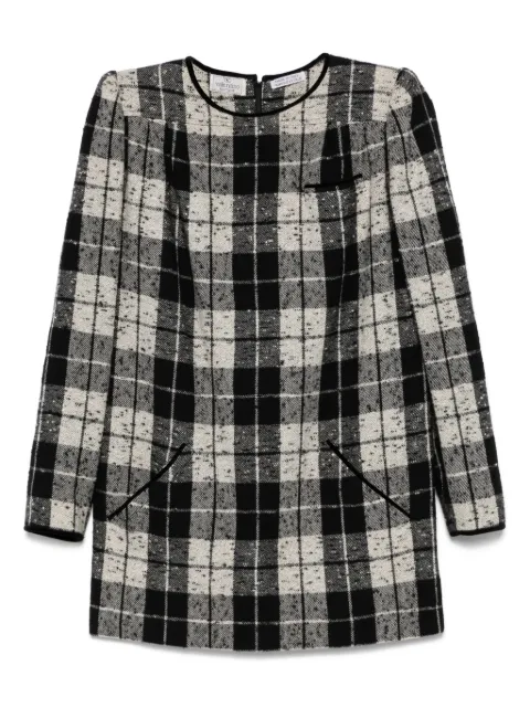 Valentino Garavani Pre-Owned 1980s plaid mini dress Black VA600HQ