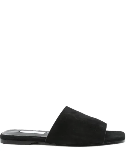 TOTEME velour-leather sandals Black 253WAS0244LE0004001