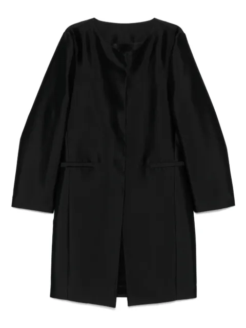 TOTEME collarless silk coat Black 253WRO0213FB0429001