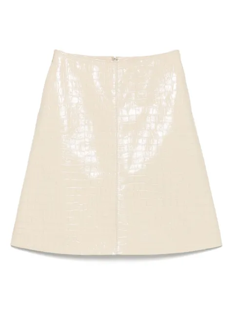 TOTEME crocodile-embossed skirt Neutrals 253WRB4456LE0129302