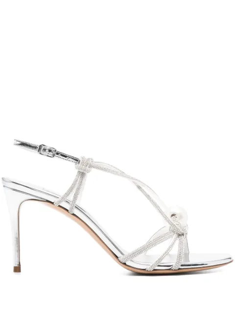 Casadei open-toe embellished sandals Silver 1L322J0801LABUA