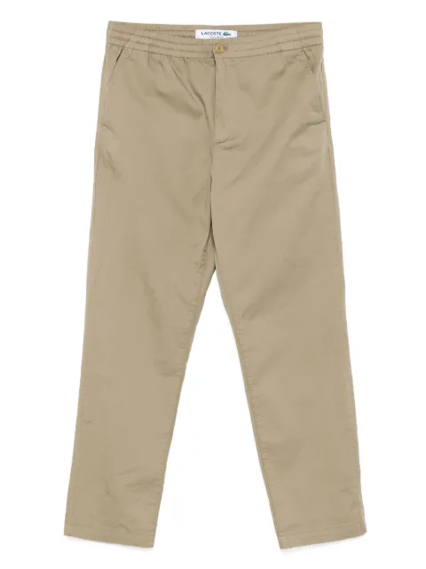 Lacoste logo-patch trousers Neutrals XH0062