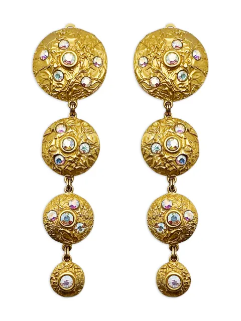Jennifer Gibson Jewellery Malcolm Morris crystal-embellishment earrings Gold JGJMORRISERG