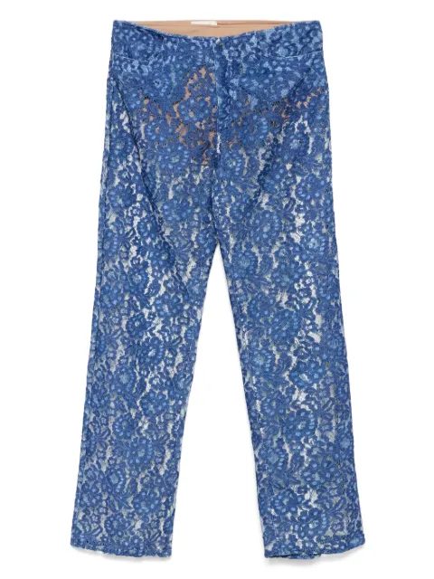 RAME floral-lace trousers Blue MSPAN23TCO0551