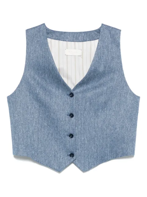 Circolo 1901 denim waistcoat Blue FD3539
