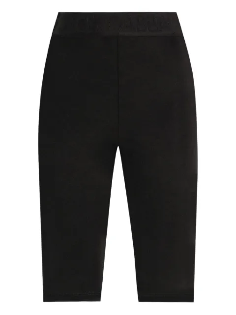 Dolce & Gabbana logo-waist biker shorts Black FTDAJTFUGRC