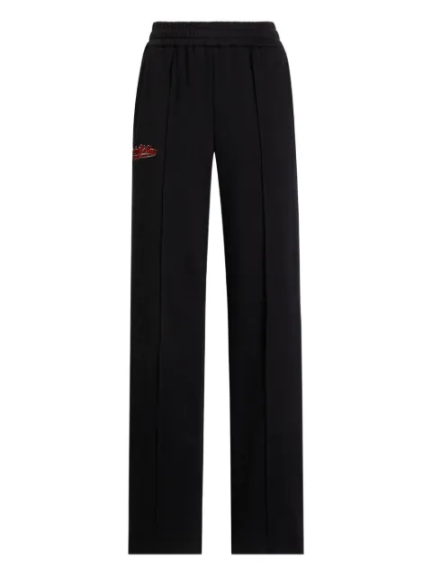 Dolce & Gabbana fleece jogging pants with patch Black FTC93ZGDDAJ