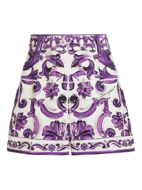 Dolce & Gabbana graphic-print shorts White FTBVHTFP9AM