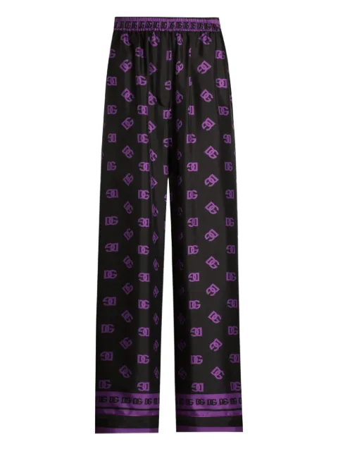 Dolce & Gabbana DNA silk trousers Black FTAMPTHI1Z7