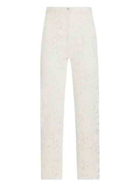 Dolce & Gabbana DNA lace-detailing trousers White FTAM2THLM7L