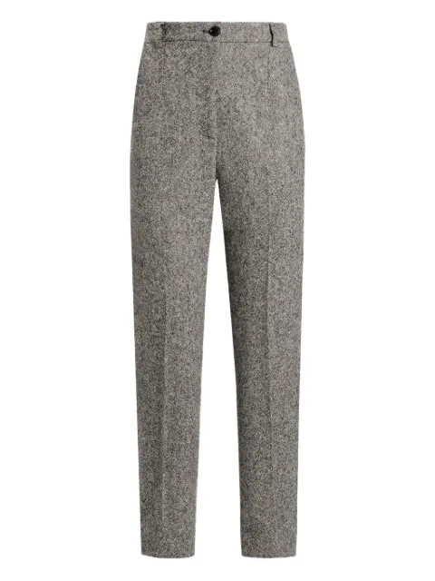 Dolce & Gabbana tweed mélange trousers Black FTAM2TFMBAR
