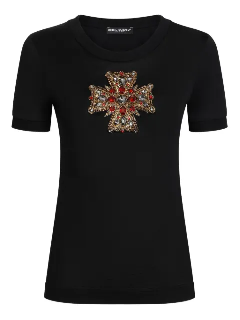 Dolce & Gabbana cross-motif T-shirt Black F8N08ZGDC7G