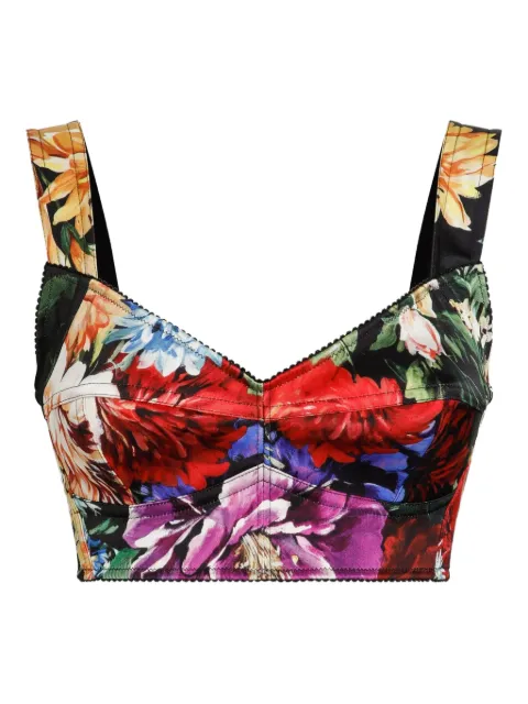 Dolce & Gabbana floral-print top Black F7Y28TFSIB3