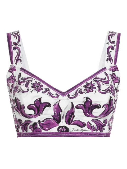 Dolce & Gabbana graphic-print top White F7Y28TFI5LT