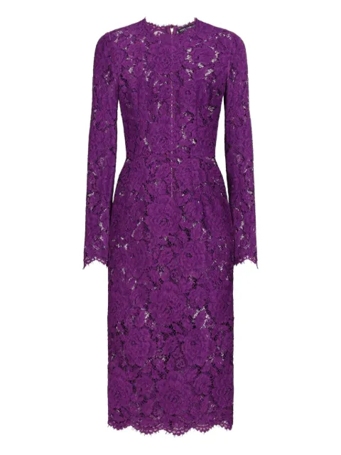 Dolce & Gabbana midi Cordonetto lace dress Purple F6M0DTHLM7L