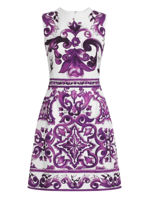 Dolce & Gabbana graphic-print dress White F68A8TFPFSO