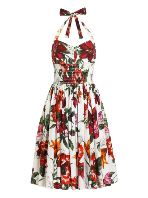 Dolce & Gabbana floral-print dress White F60AATHS5TQ