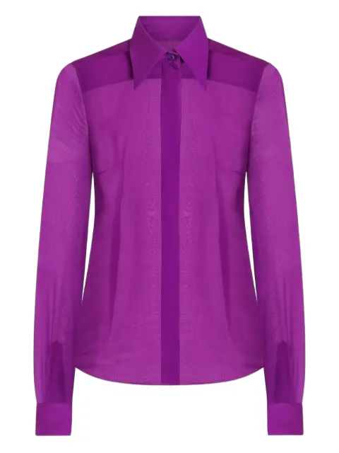 Dolce & Gabbana silk shirt Purple F5T63TFU1AT