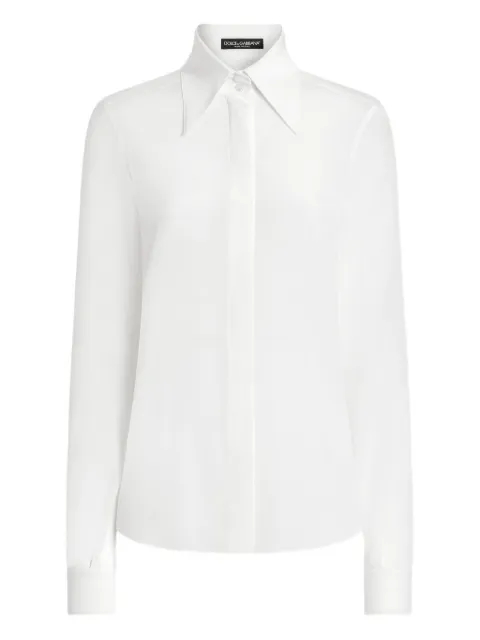 Dolce & Gabbana DNA pointed-collar shirt White F5R64TFUAGM