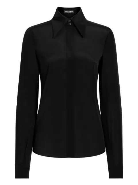 Dolce & Gabbana DNA pointed-collar shirt Black F5R64TFUAGM