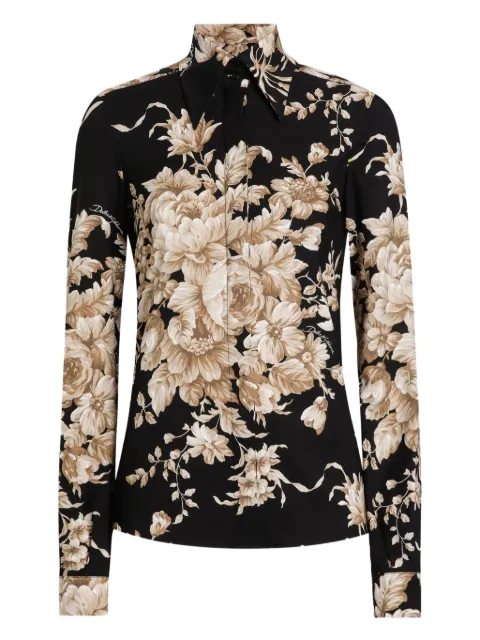 Dolce & Gabbana floral print shirt Black F5R64TFSA7Y