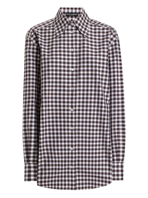 Dolce & Gabbana gingham-check shirt White F5Q08TFQ5MY