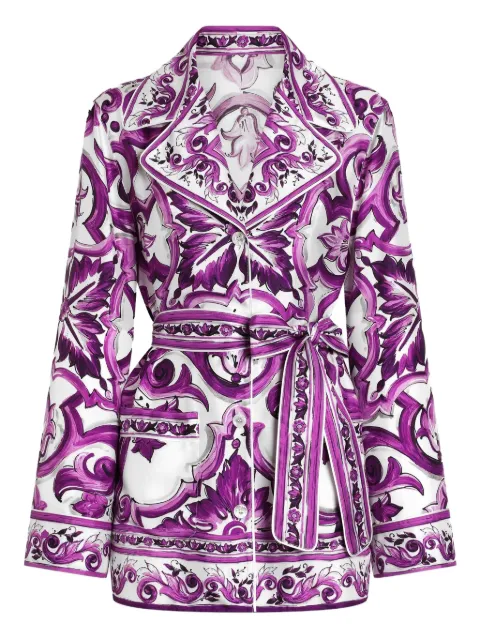 Dolce & Gabbana silk shirt Purple F5Q03THI1TK