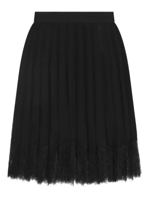 Dolce & Gabbana pleated lace mini skirt Black F4CNCTFUSNW