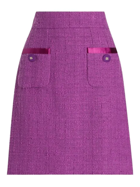 Dolce & Gabbana DNA textured mini skirt Purple F4C0VTFMTAC