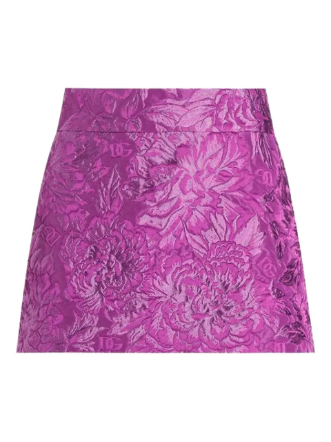 Dolce & Gabbana mini jacquard skirt Purple F4A8CTHJMQO