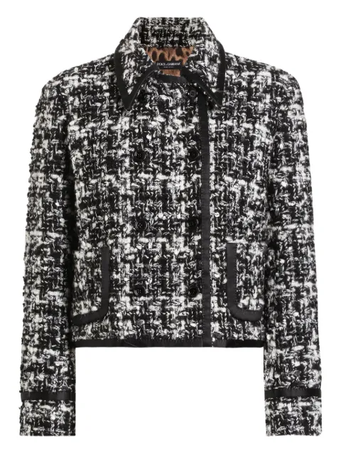 Dolce & Gabbana tweed jacket Black F27FWTFQZAF